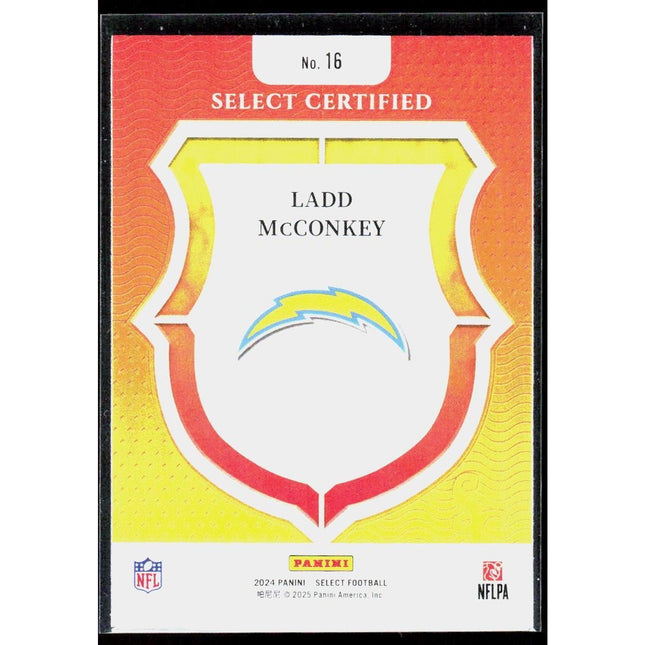 Ladd McConkey 2024 Panini Select Select Certified Rookies #16 LA Chargers