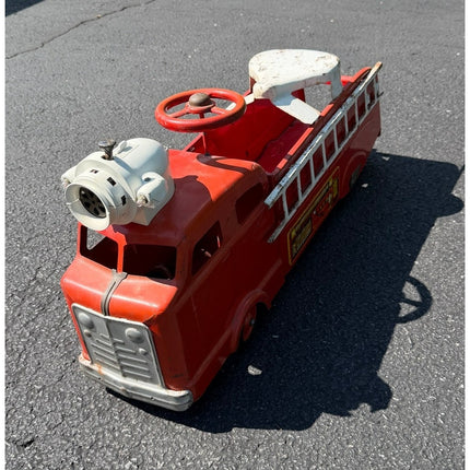 Marx Sit-N-Go Ride On Toy Fire Engine with Ladders Working Complete