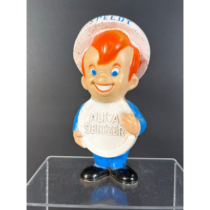 Vintage Alka-Seltzer Speedy Rubber Bank Soft Vinyl Advertising Coin Bank