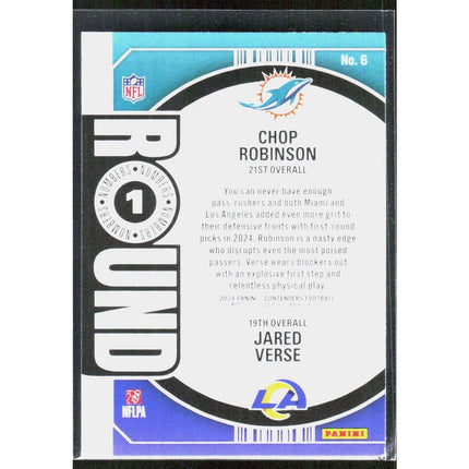 Chop Robinson / Jared Verse 2024 Panini Contenders Round Numbers #6