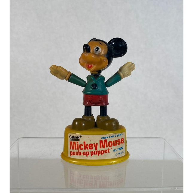 Vintage 1960's Gabriel Industries Mickey Mouse Push‑Up Puppet Toy – Walt Disney