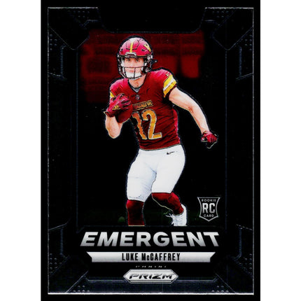 Luke McCaffrey 2024 Panini Prizm Emergent #14 Silver Washington Commanders
