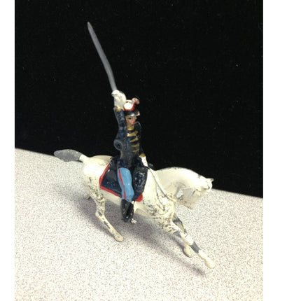 Vintage 1940's Lead Soldier on White Horse Figurine – England