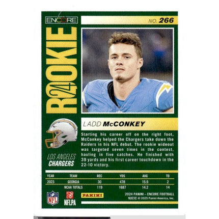 Ladd McConkey 2024 Panini Encore #266 RC Los Angeles Chargers
