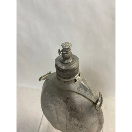 WW2 Italian Military Canteen Aluminum Vintage WWII Era 8.6x6x3" No Strap
