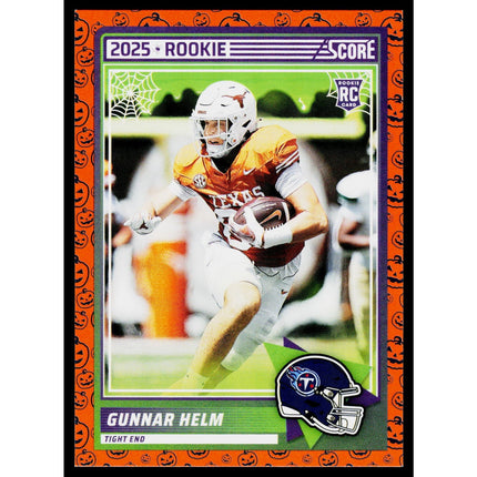 Gunnar Helm 2025 Score Trick-A-Treat #99 RC Tennessee Titans