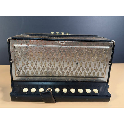 Hohner Melodeon Pokerwork / Club Style 2-Row Diatonic Working Musical Instrument
