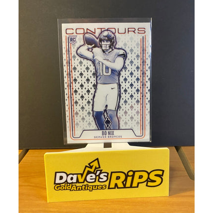 Bo Nix 2024 Panini Phoenix #VON-BNX Contours Insert Rookie RC Card Denver Broncos