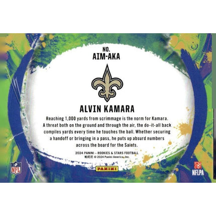 Alvin Kamara 2024 Panini Rookies & Stars Artistry in Motion #AIM-AKA Saints