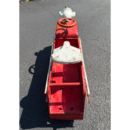 Marx Sit-N-Go Ride On Toy Fire Engine with Ladders Working Complete