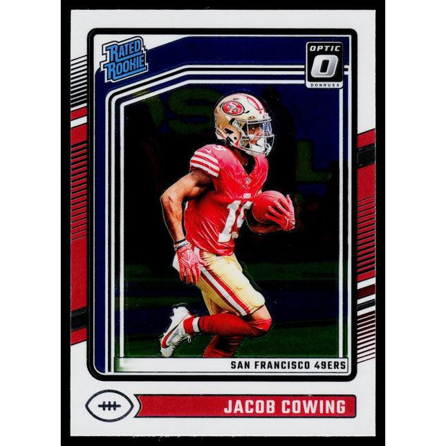 Jacob Cowing 2024 Donruss Optic #236 RC,Rookie San Francisco 49ers