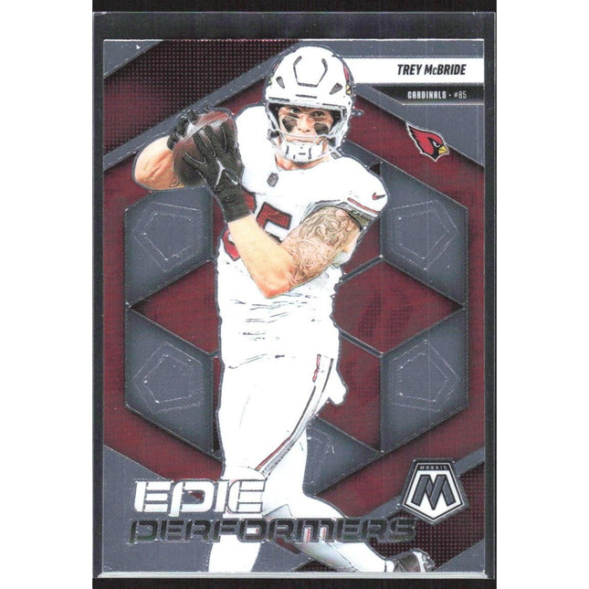Trey McBride 2025 Panini Mosaic Epic Performers #10 Arizona Cardinals