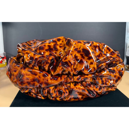 Gucci Hysteria Tortoise Shell Patent Leather Hobo Bag Brown Dust Cover SRP $1595