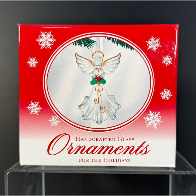 Glass Baron Handpainted Angel Ornament w/ 22k Gold Original Box Collectible