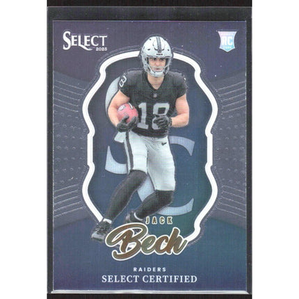 Jack Bech 2025 Panini Select Select Certified Rookies #21 Las Vegas Raiders