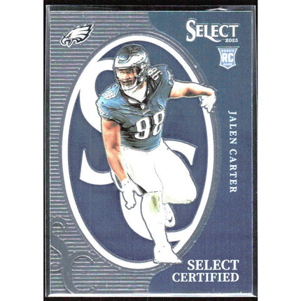 Jalen Carter 2023 Panini Select Select Certified Rookies #CRO-JCA Eagles
