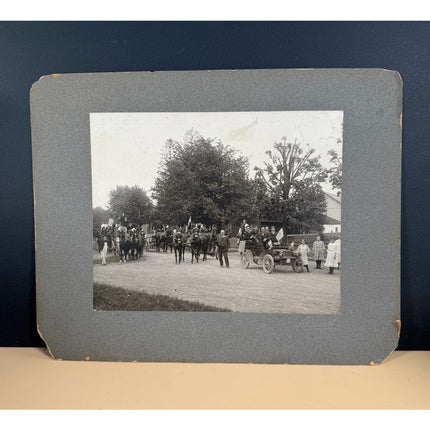 Early 1910s Bird in Hand PA Patriotic Parade Cabinet Photograph Lancaster Estate