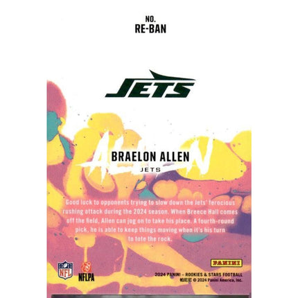 Braelon Allen 2024 Panini Rookies & Stars Rookie Exclusive #RE-BAN New York Jets