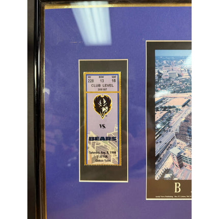 1998 Baltimore Ravens Inaugural Game Framed Stadium Tickets August 8 1998