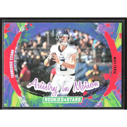 Will Levis 2024 Panini Rook & Stars Artistry in Motion Longevity #AIM-WLS Titans