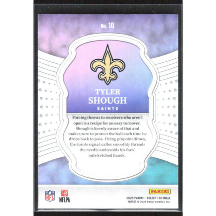Tyler Shough 2025 Panini Select Select Certified Rookies #10 New Orleans Saints
