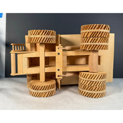 Handmade Wooden Working Dump Truck 18" Kaye Munshower Kaye’s Toy Shop