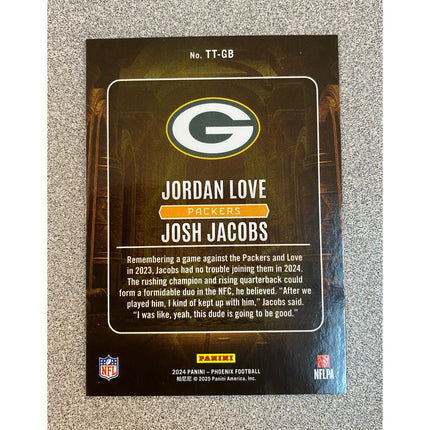 2024 Phoenix Treasured Tandems Jordan Love & Josh Jacobs #TT-GB Packers