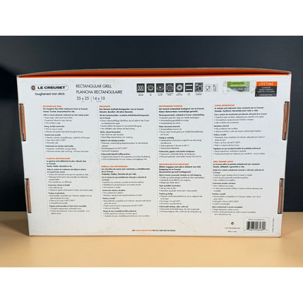 Le Creuset Signature Cast Iron 14x10 Rectangular Grill Pan NIB