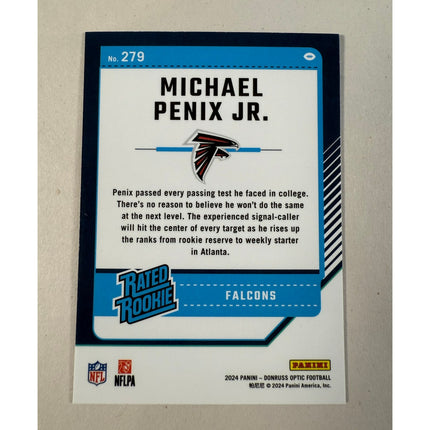 2024 Donruss Optic Michael Penix Jr RC #279 Rated Rookie Falcons QB