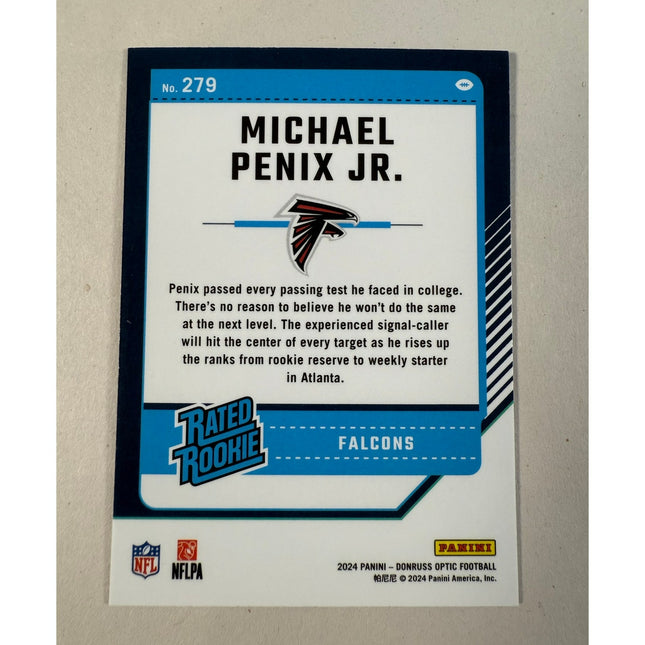 2024 Donruss Optic Michael Penix Jr RC #279 Rated Rookie Falcons QB