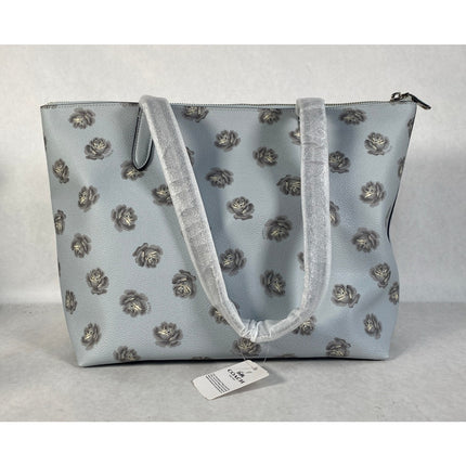 Coach Taylor Shoulder Tote Rose-Strewn Silver/Sky E1832-32310 NWT MSRP $195