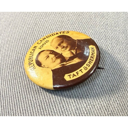 1908 Taft & Sherman 1" Campaign Pinback Button
