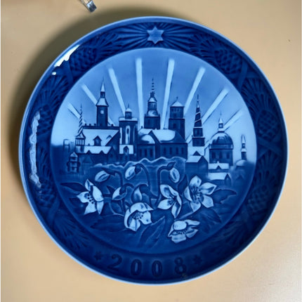 Royal Copenhagen Christmas Plates 2003 2006 2008 Set of 3 Blue White Porcelain