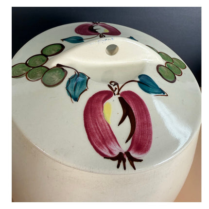 Vintage Purinton Pottery Cookie Jar w/ Lid USA 8" Stoneware
