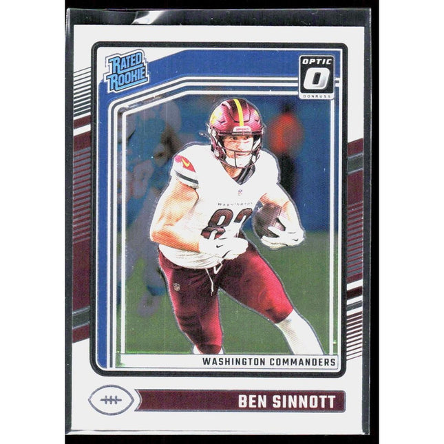 Ben Sinnott 2024 Donruss Optic #207 RC Washington Commanders