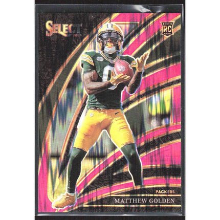 Matthew Golden 2025 Panini Select Pink Prizm Shock #267 Green Bay Packers