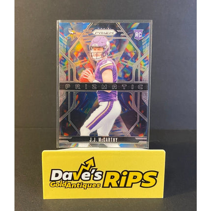 J.J. McCarthy 2024 Panini Prizm #8 Prizmatic Insert Minnesota Vikings Rookie