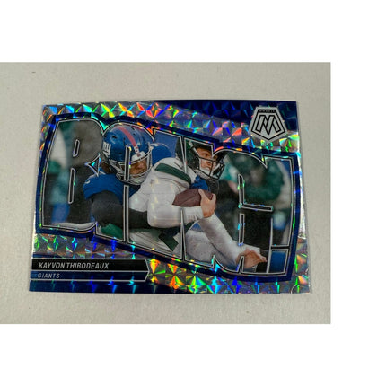 2024 Panini Mosaic Kayvon Thibodeaux Bang! Prizm #15 Insert Giants