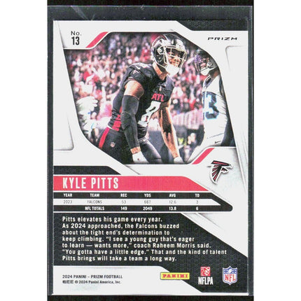 Kyle Pitts 2024 Panini Prizm Lazer #13 Atlanta Falcons