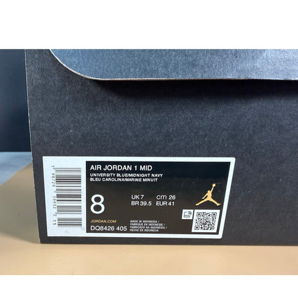 Nike Air Jordan 1 Mid DQ8426-405 Size 8 NIB Blue White Sneakers
