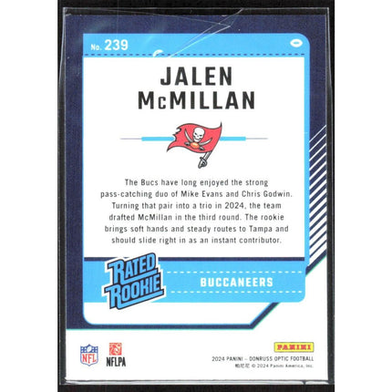 Jalen McMillan 2024 Donruss Optic #239 RC Tampa Bay Buccaneers