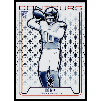Bo Nix 2024 Panini Phoenix Contours #CON-BNX Denver Broncos