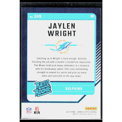 2024 Donruss Optic #249 RC Jaylen Wright Miami Dolphins