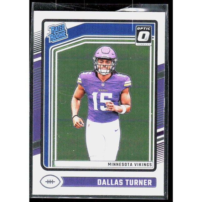 Dallas Turner 2024 Donruss Optic #224 RC Minnesota Vikings