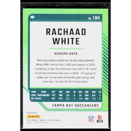 Rachaad White 2024 Donruss Optic #184 Tampa Bay Buccaneers