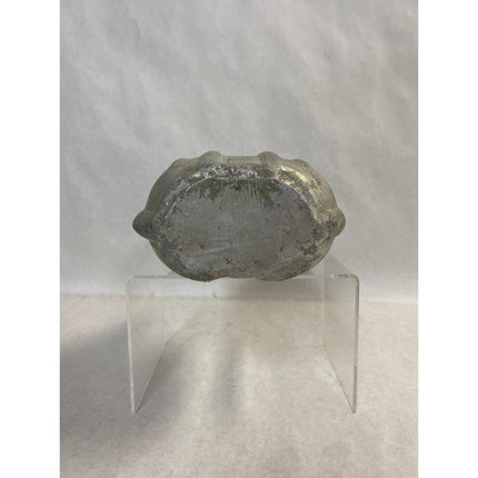 WW2 Italian Military Canteen Aluminum Vintage WWII Era 8.6x6x3" No Strap
