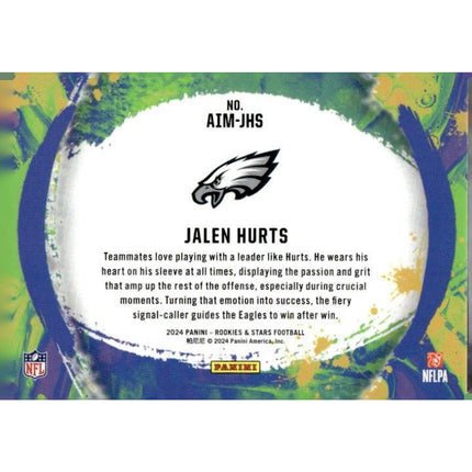 Jalen Hurts 2024 Panini Rookies & Stars Artistry in Motion #AIM-JHS Eagles