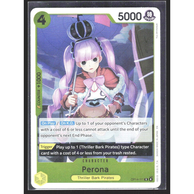 Perona The Azure Sea's Seven #OP14-111 Rare