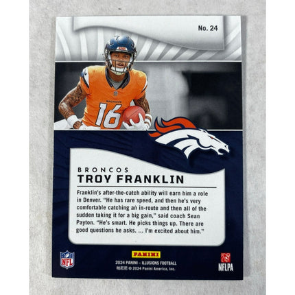 2024 Panini Illusions Troy Franklin RC #24 Denver Broncos