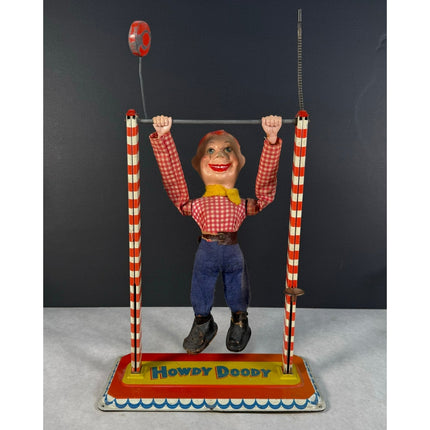 Vintage Howdy Doody Tin Acrobat Wind-Up Toy 13.5" Classic Working Collectible
